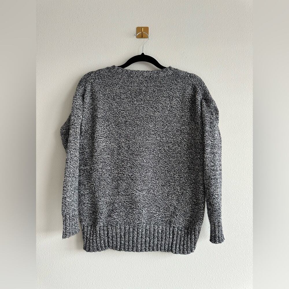 J.Crew Marled Gray Knit Sweater | Relaxed Crewneck Pullover XXS - Picture 5 of 6